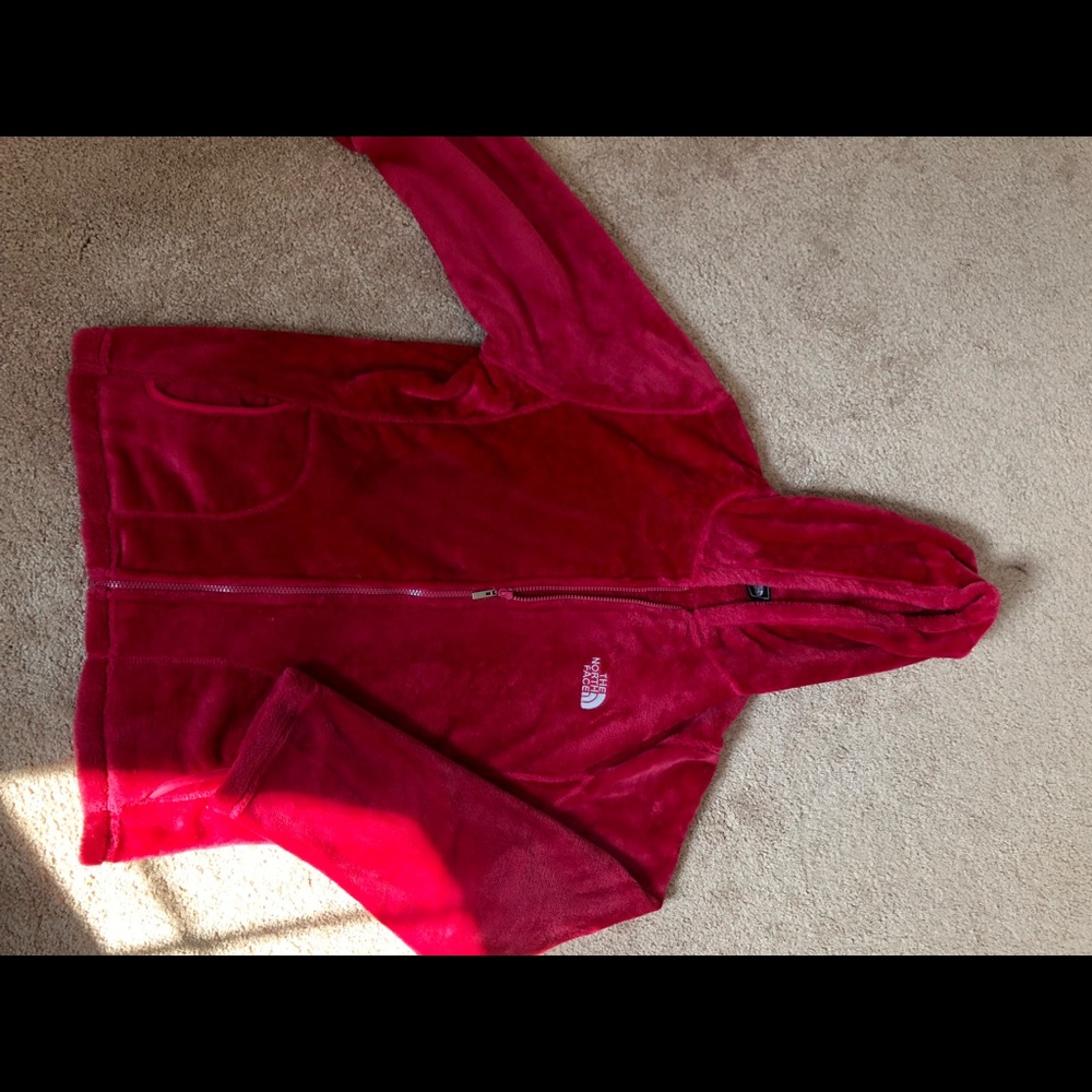 North Face pink fleece full zip
